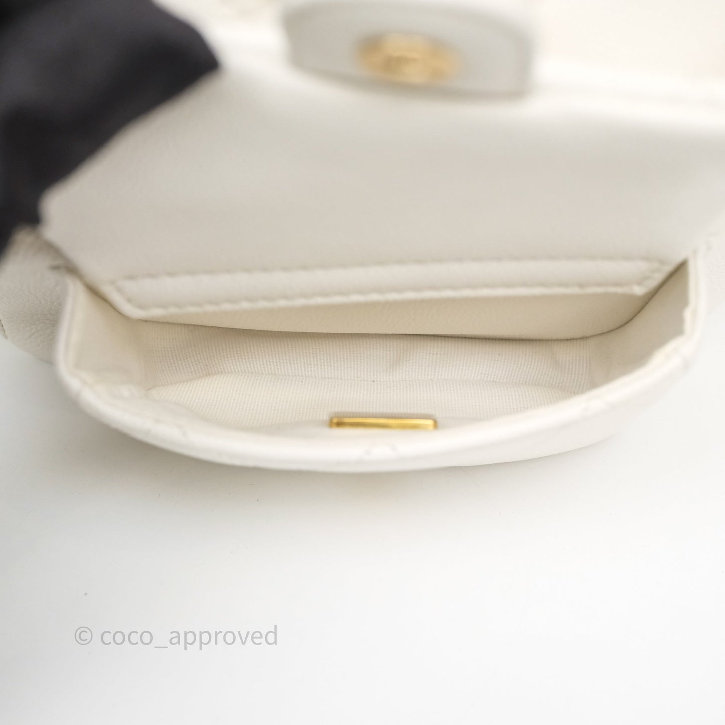 Chanel Duma Backpack White Caviar Gold Hardware 23K