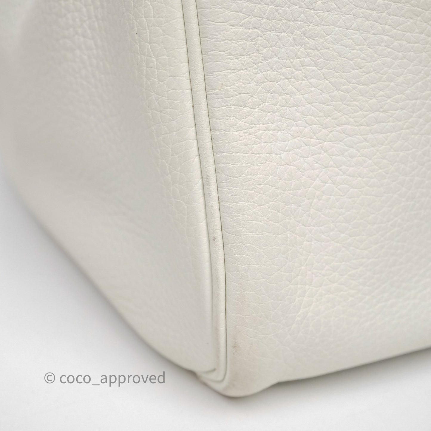Hermès Lindy 30 White Clemence Palladium Hardware