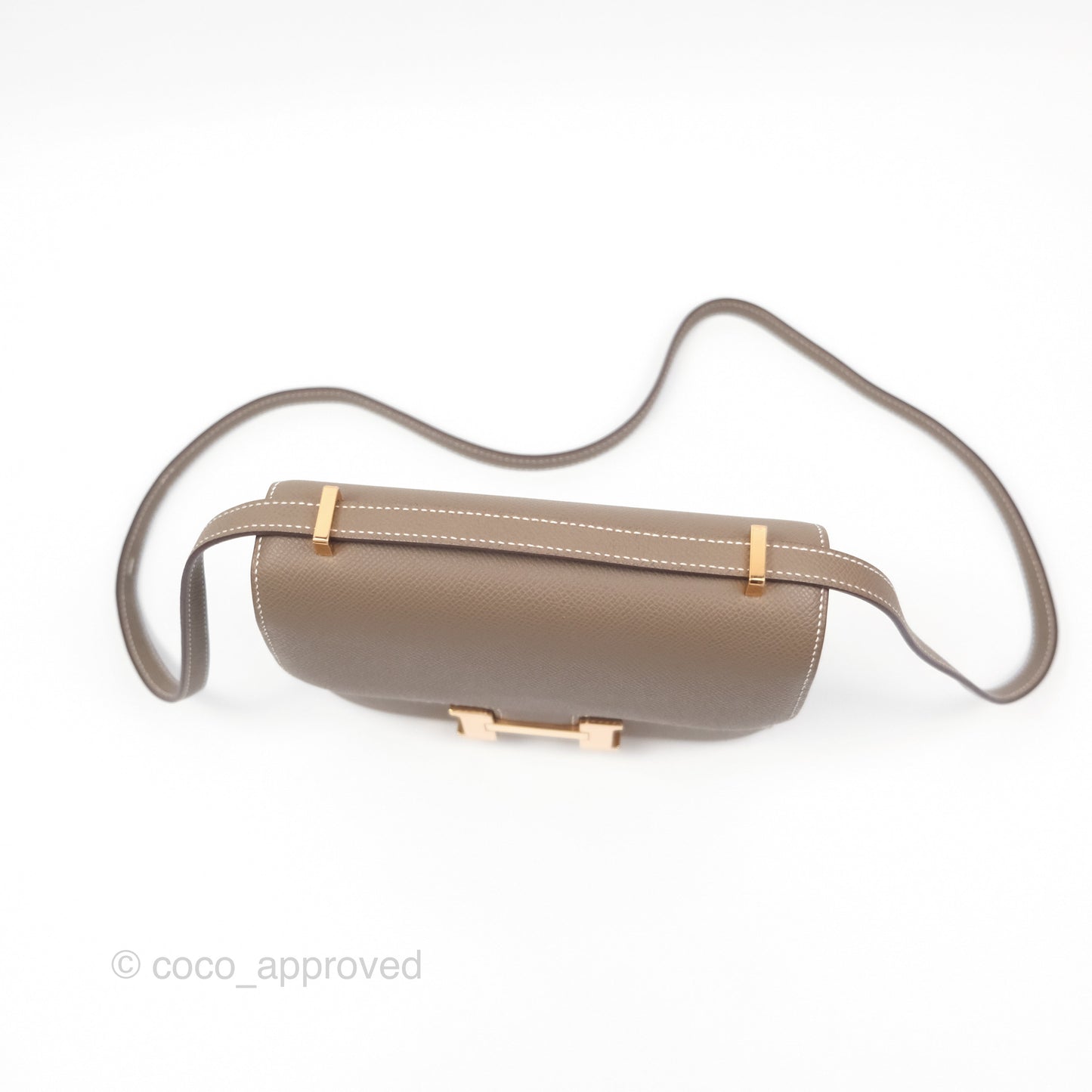 Hermès Constance Mini 18cm Mirror Etoupe 18 Epsom Rose Gold Hardware