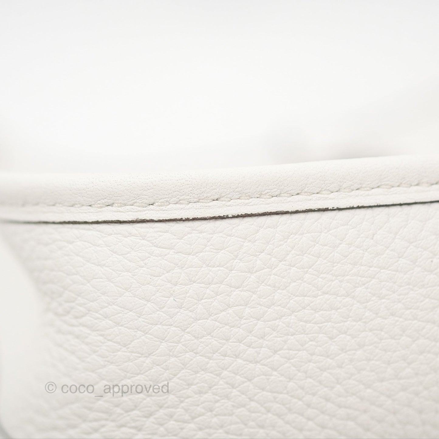 Hermès Mini Evelyne 16 New White Clemence Palladium Hardware