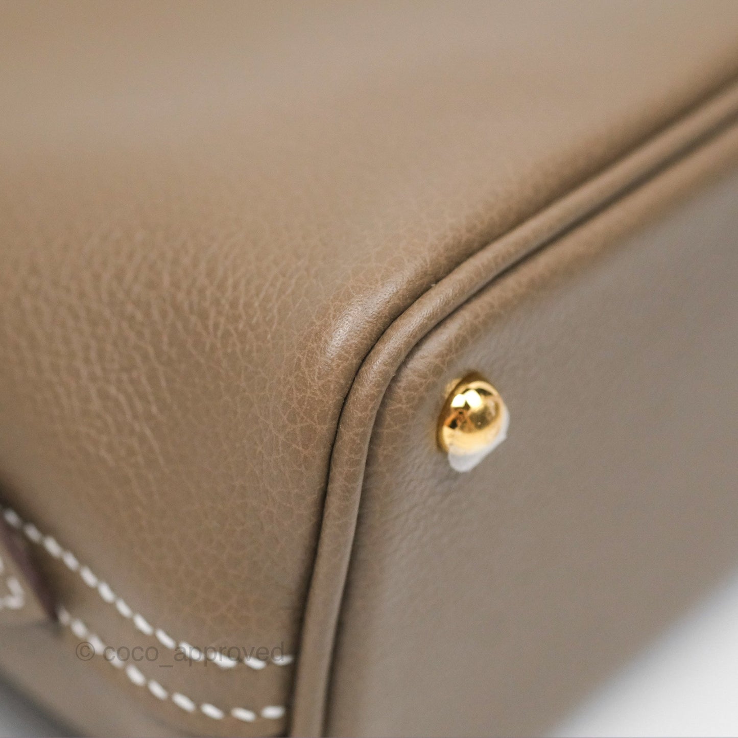 Hermès Bolide Mini 1923 Etoupe Evercolor Gold Hardware