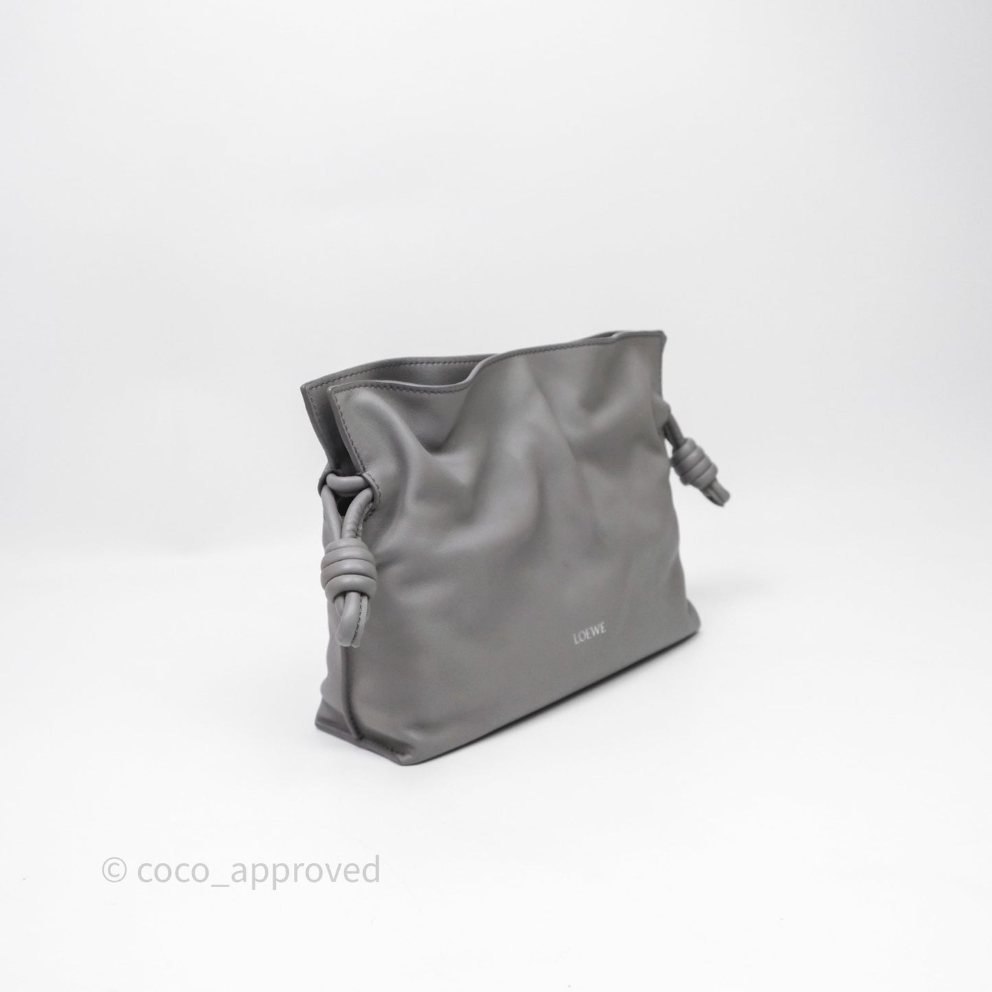 Loewe Mini Flamenco Clutch Nappa Calfskin Grey