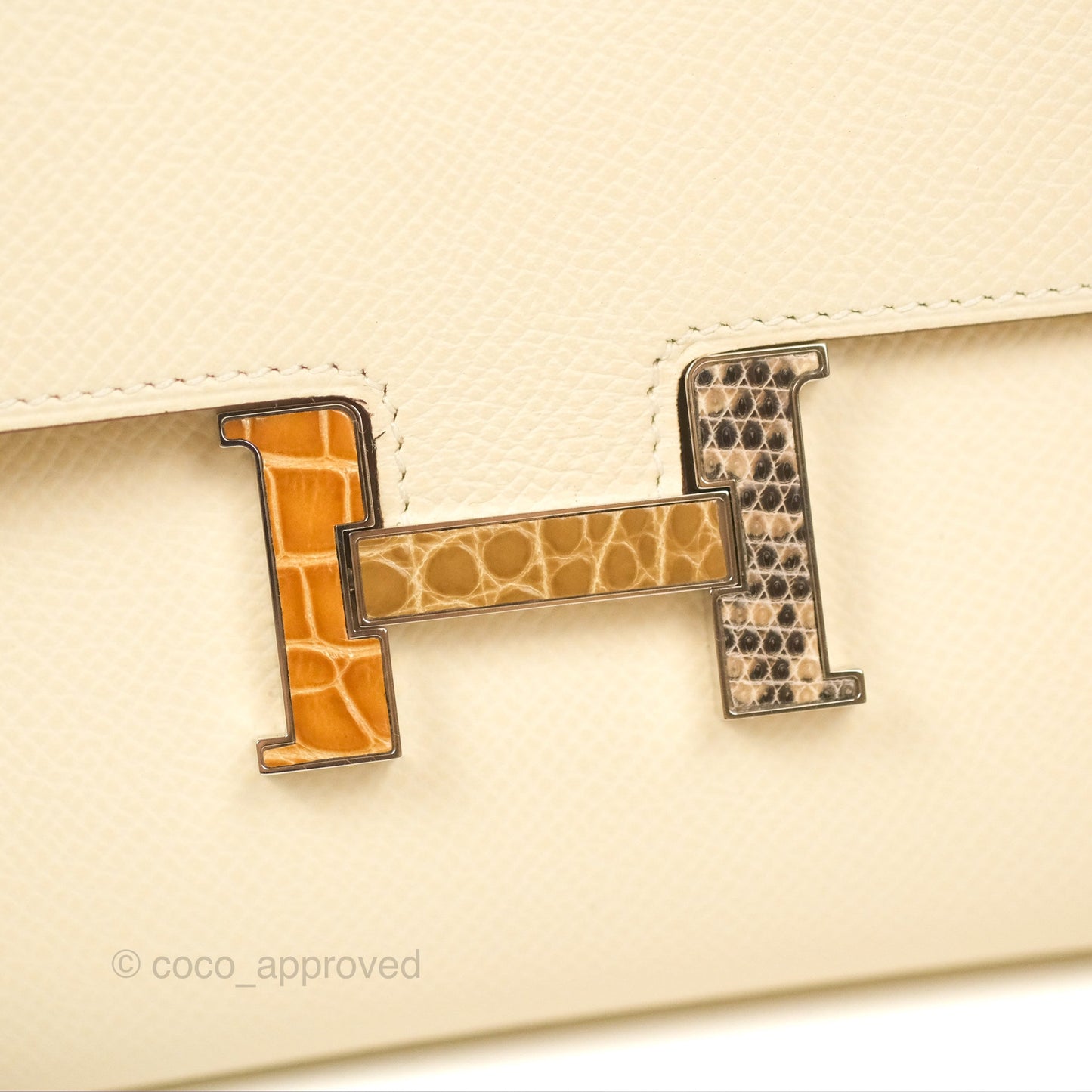 Hermès Constance Long To Go Wallet Nata Epsom Tabac Cam/ Beige Sar/ Ombre Alligator Missi