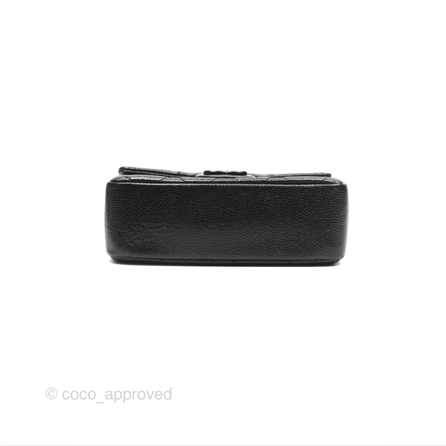 Chanel Quilted Mini Square Flap Bag So Black Caviar Incognito