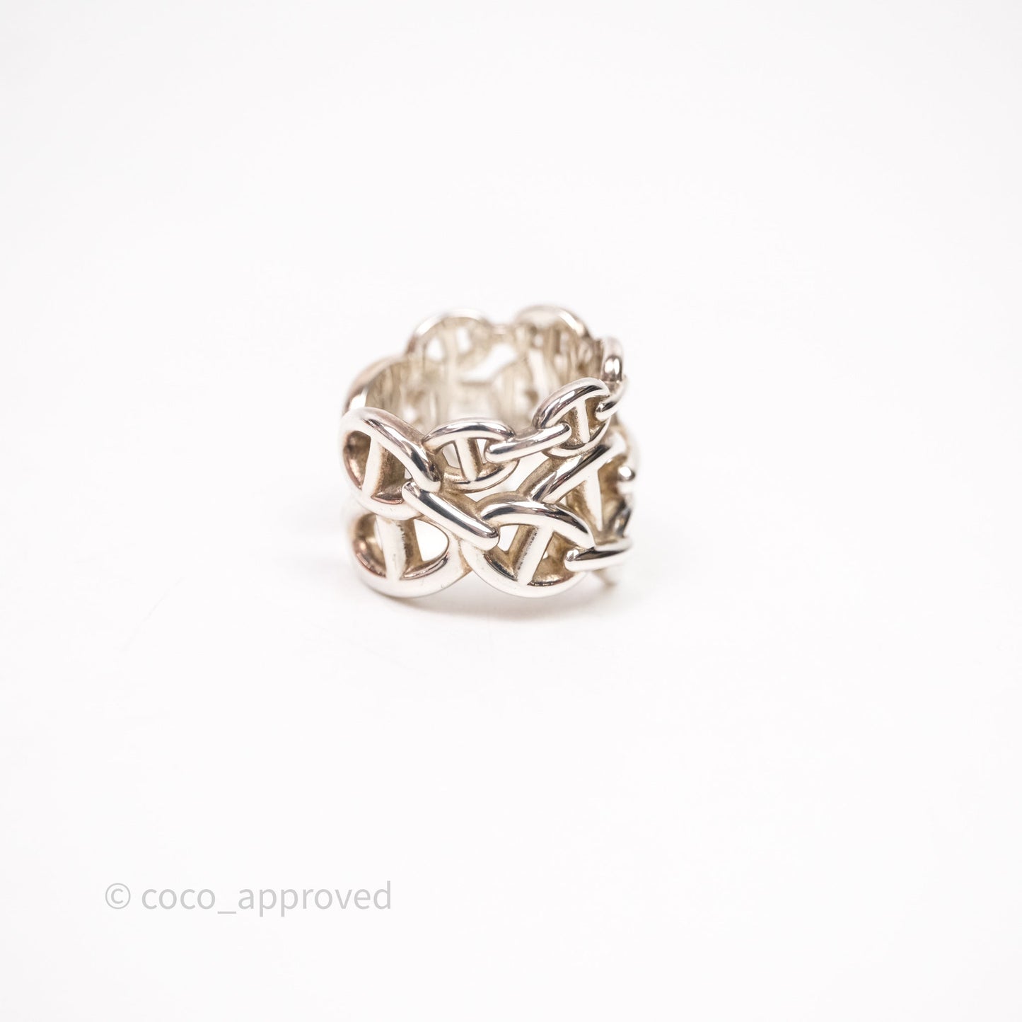 Hermès Chaine d'ancre Enchainee Ring Size 54