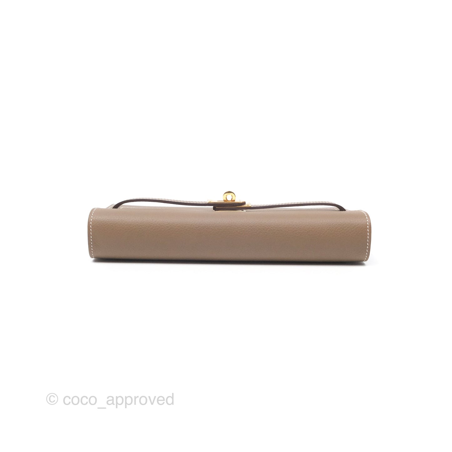 Hermès Kelly To Go Wallet Etoupe Evercolor Gold Hardware