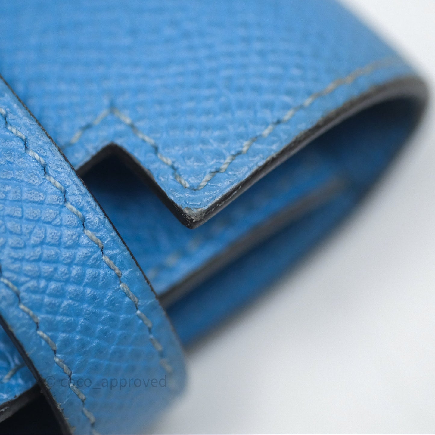 Hermès Kelly Depliant Wallet Blue Epsom Gold Hardware