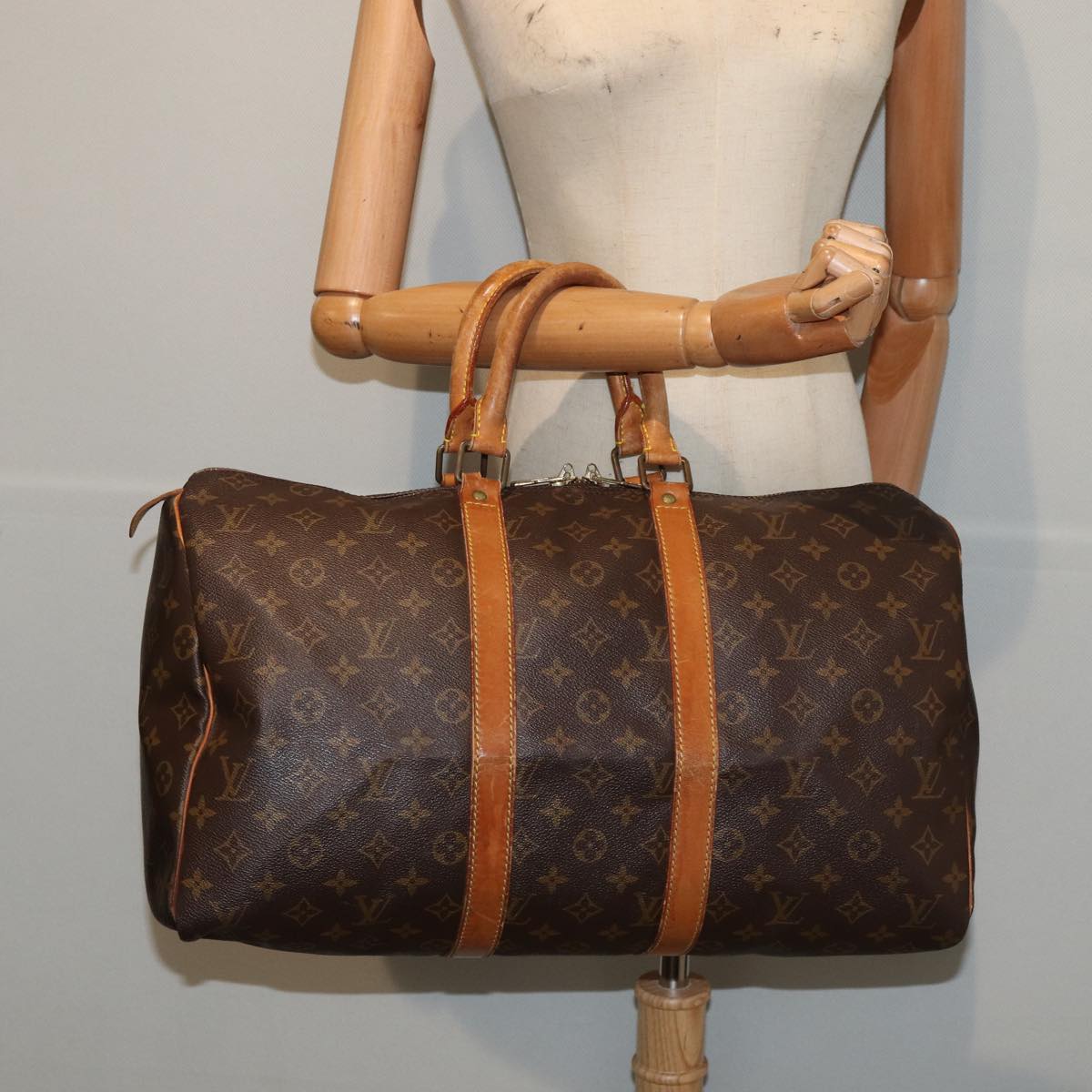 LOUIS VUITTON Monogram Keepall 45 Boston Bag M41428 LV 81744