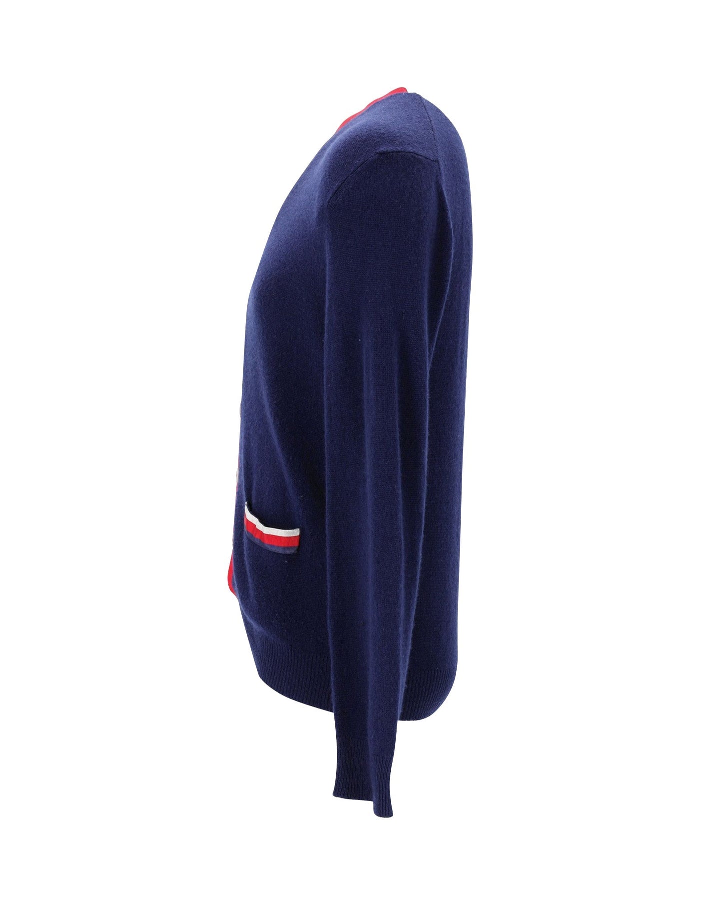 Luxury Gucci Trending 2025 Button-Front Cardigan in Navy Blue Cashmere