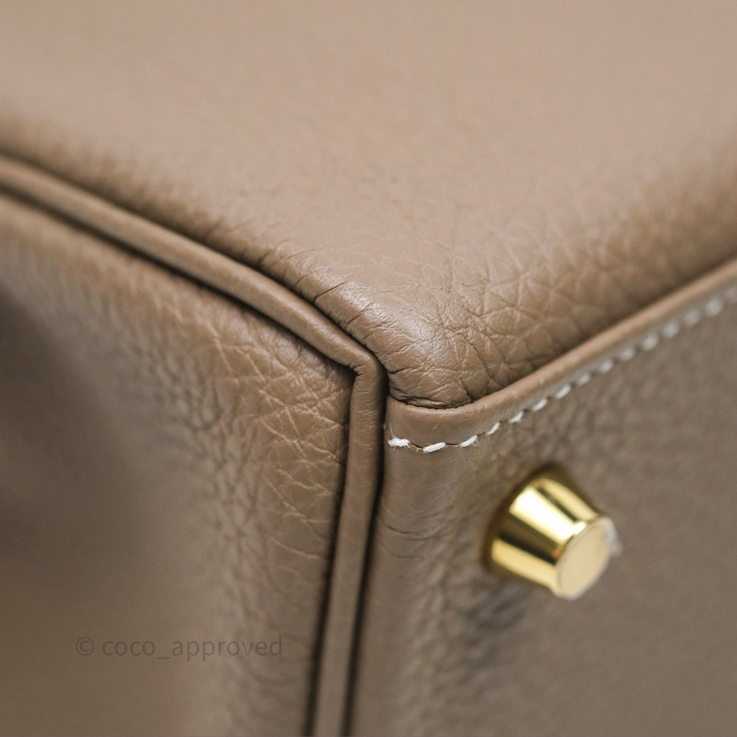 Hermès Kelly 25 Etoupe 18 Retourne Togo Gold Hardware
