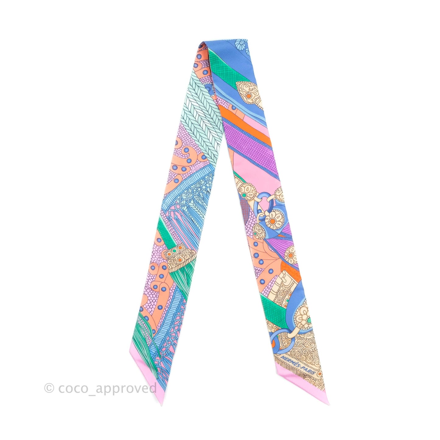 Hermès Silk Selle De Dignitaire Twilly
