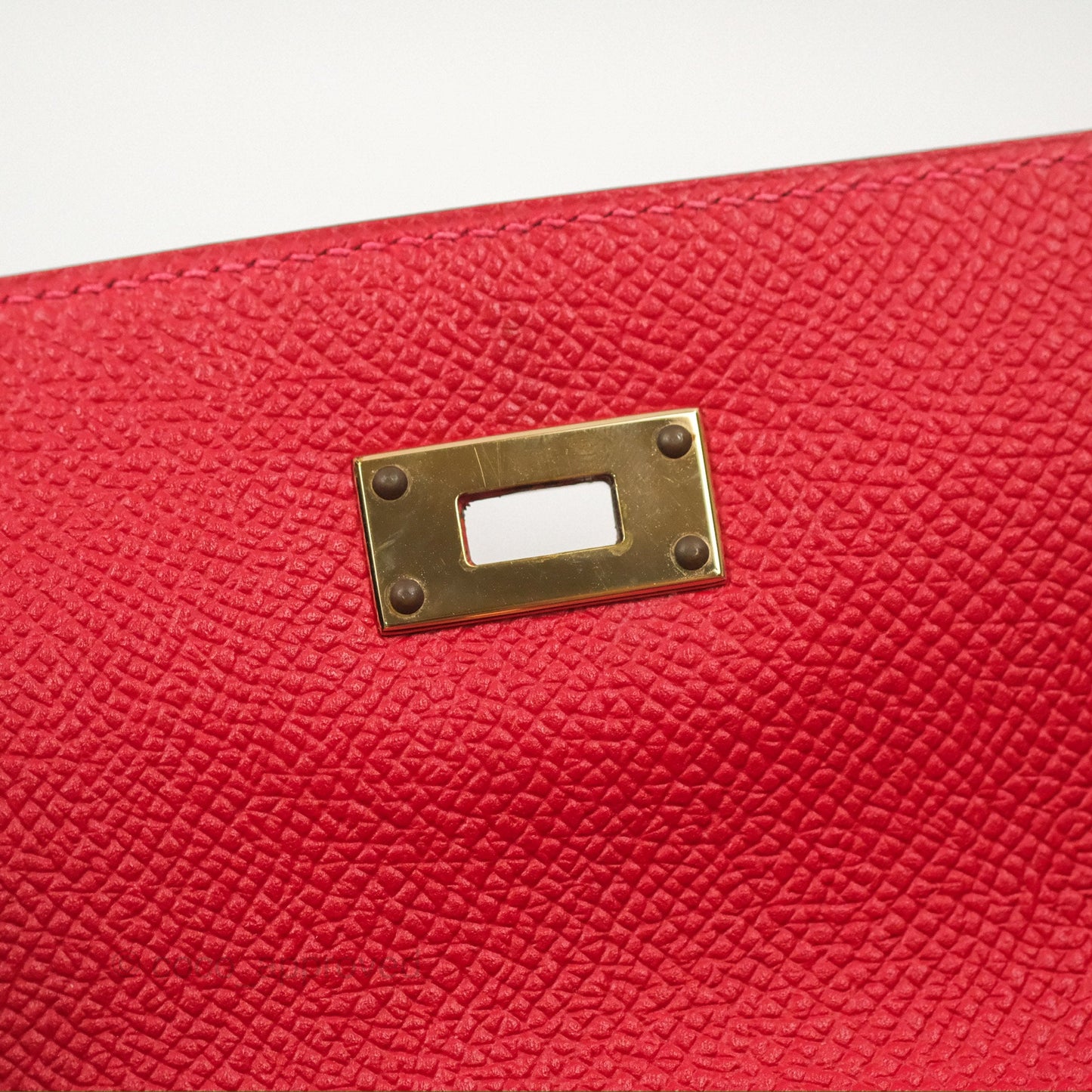 Hermès Kelly Wallet Rouge Casaque Epsom Gold Hardware