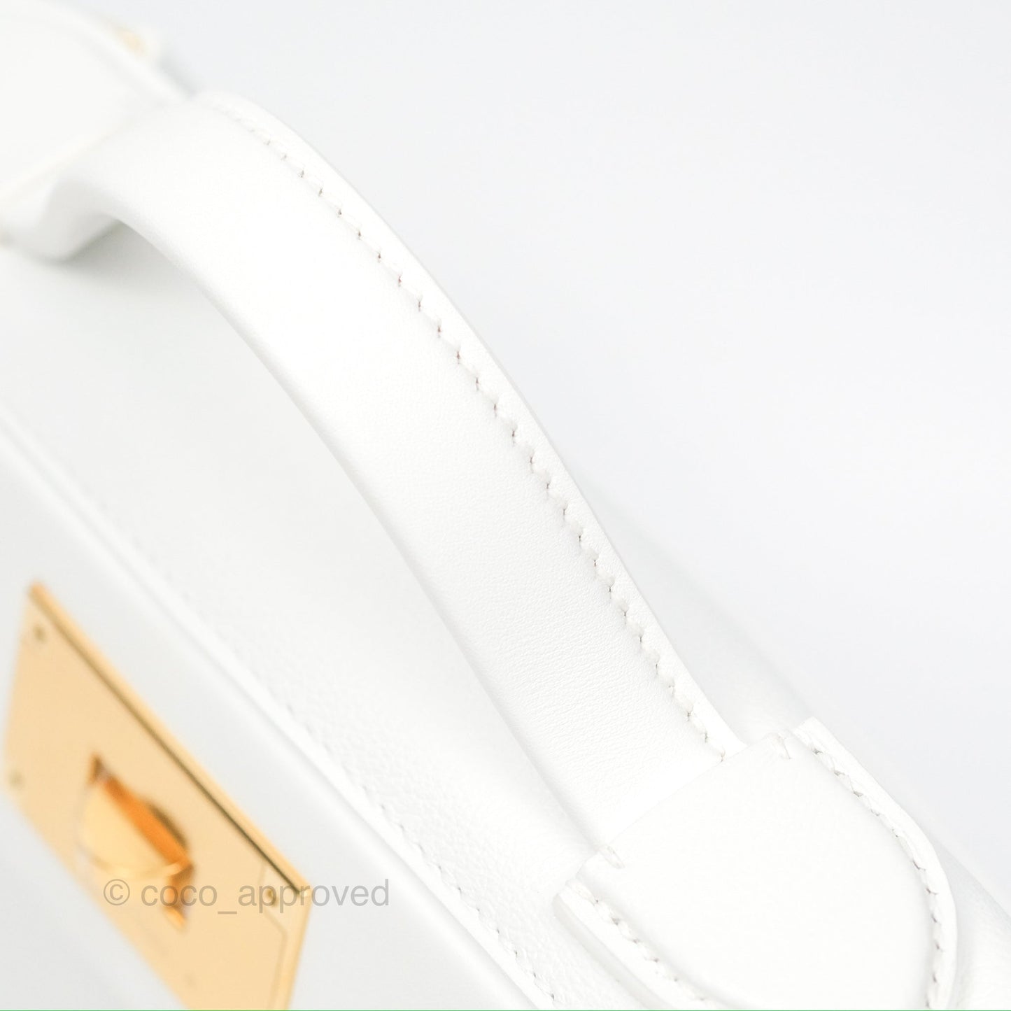 Hermès 24/24 21 Mini New White Evercolor/ Swift Gold Hardware