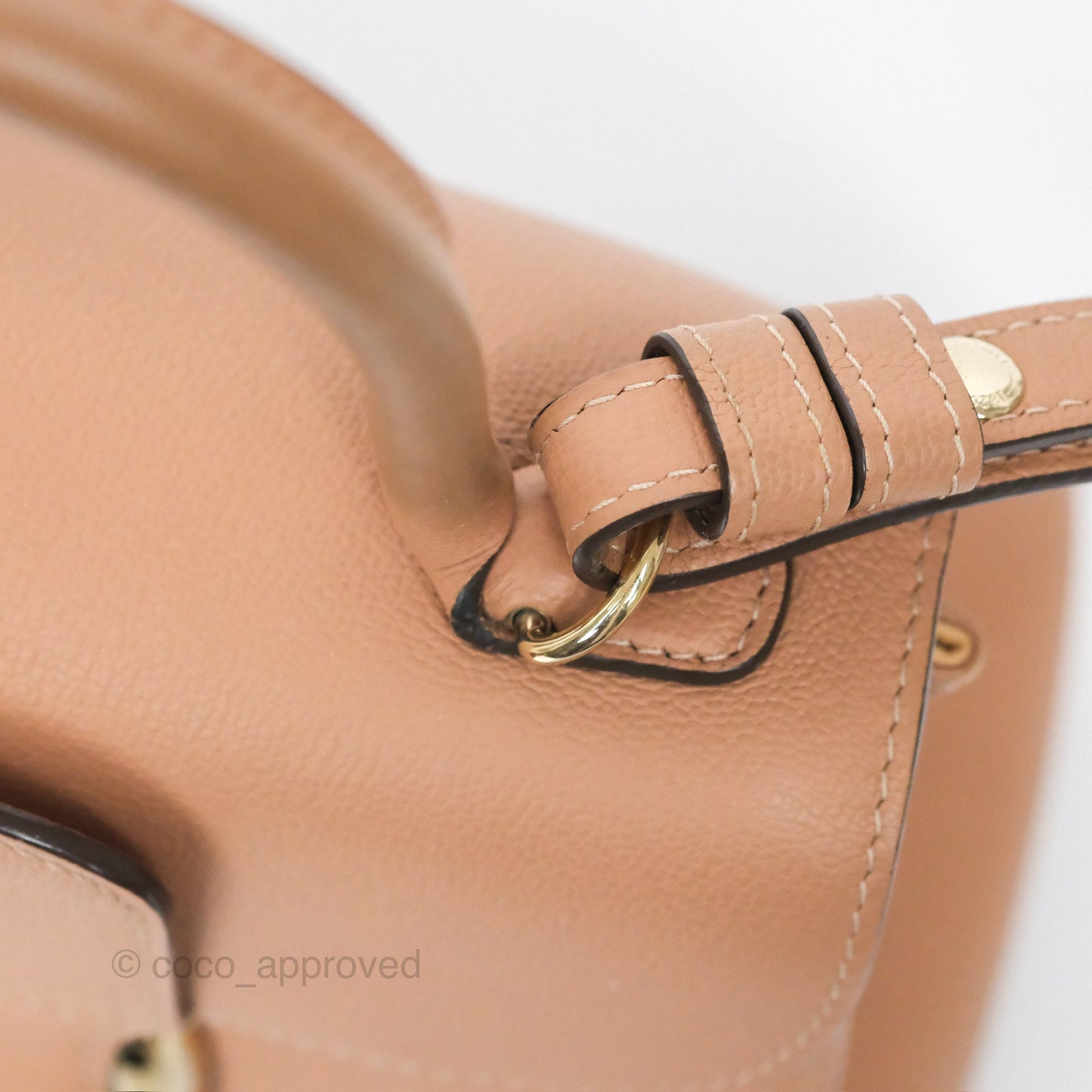 Delvaux Mini Brillant Bag Nude Grained Calfskin Gold Hardware