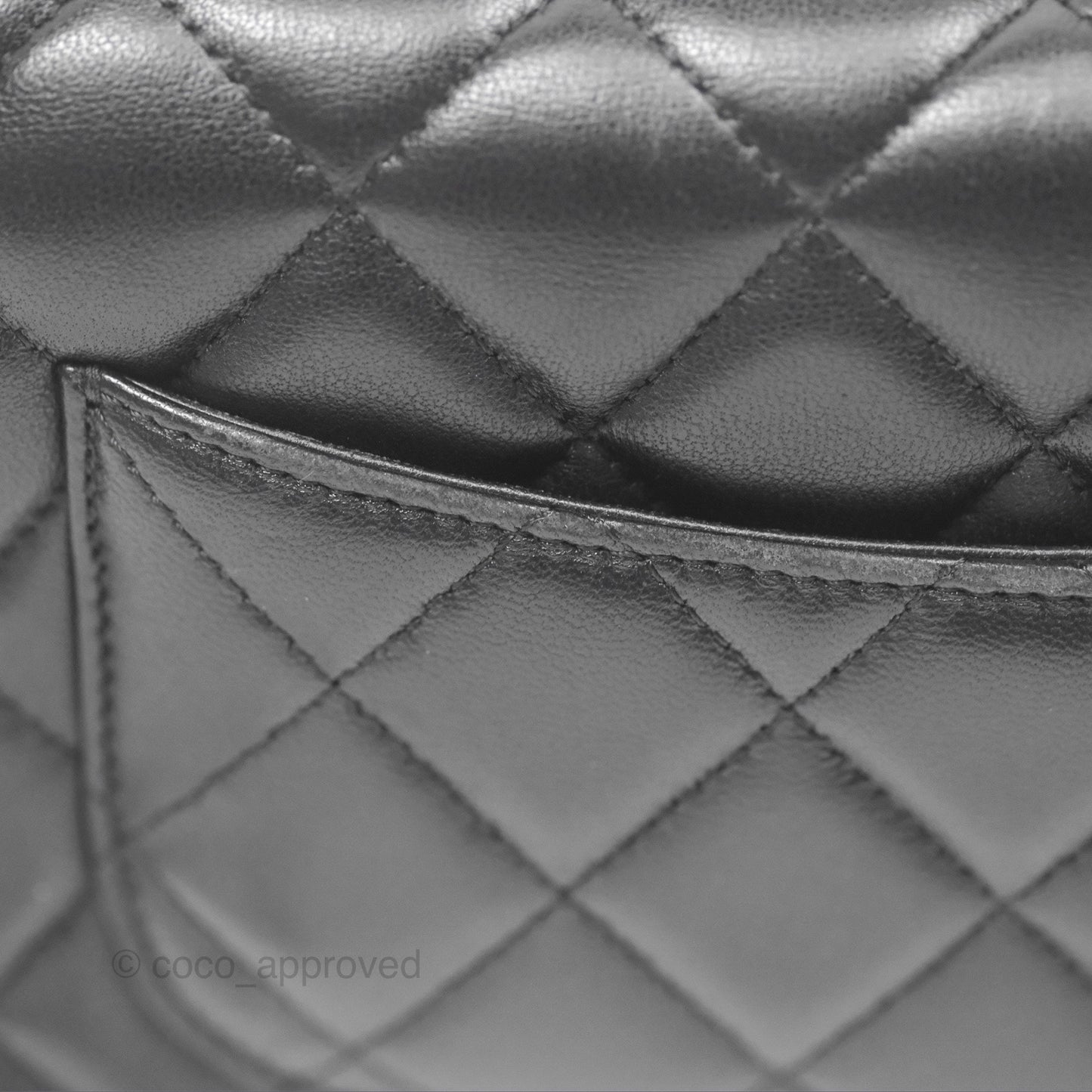 Chanel Quilted Classic WOC Black Lambskin Gold Hardware