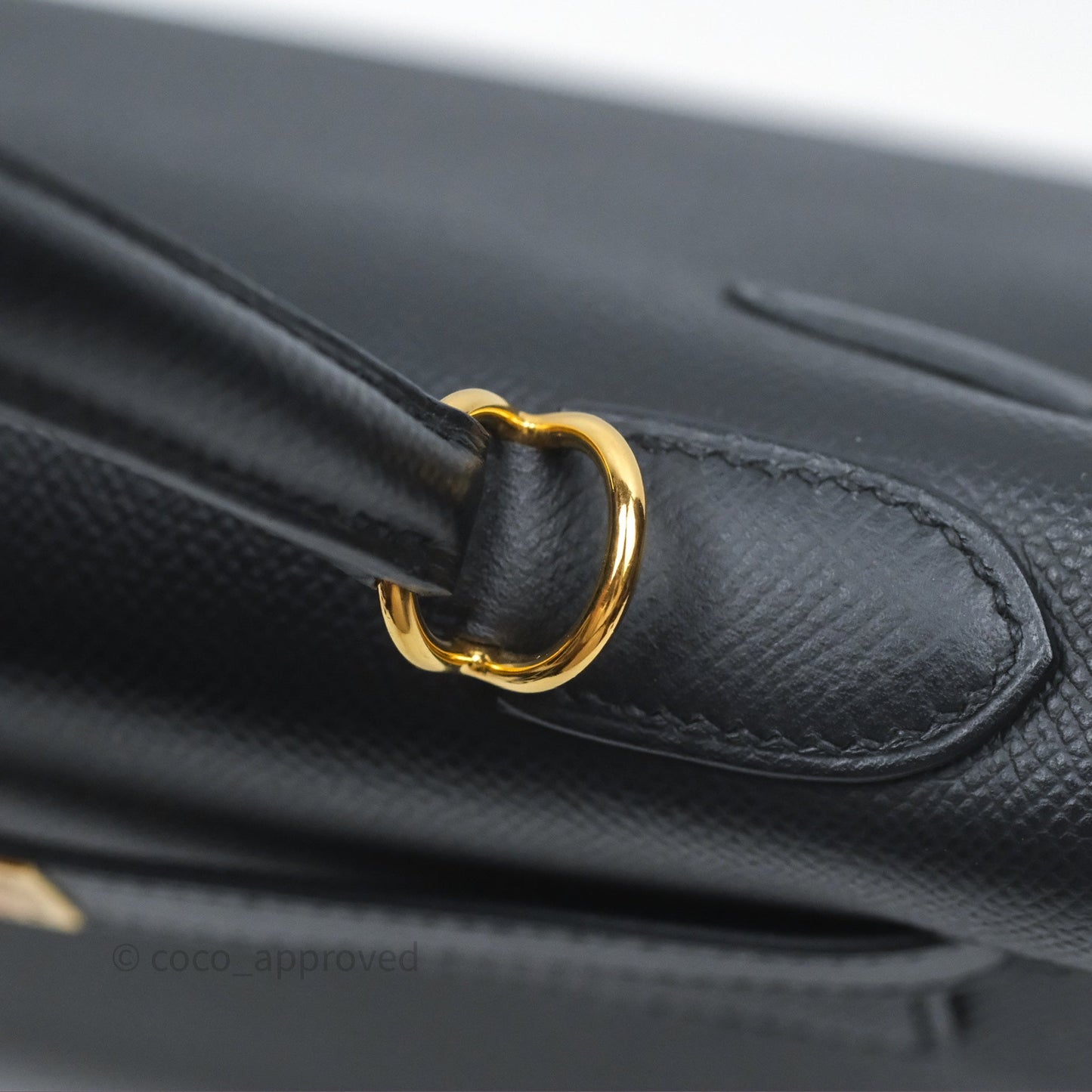 Hermès Kelly 28 Sellier Noir Black 89 Epsom Gold Hardware