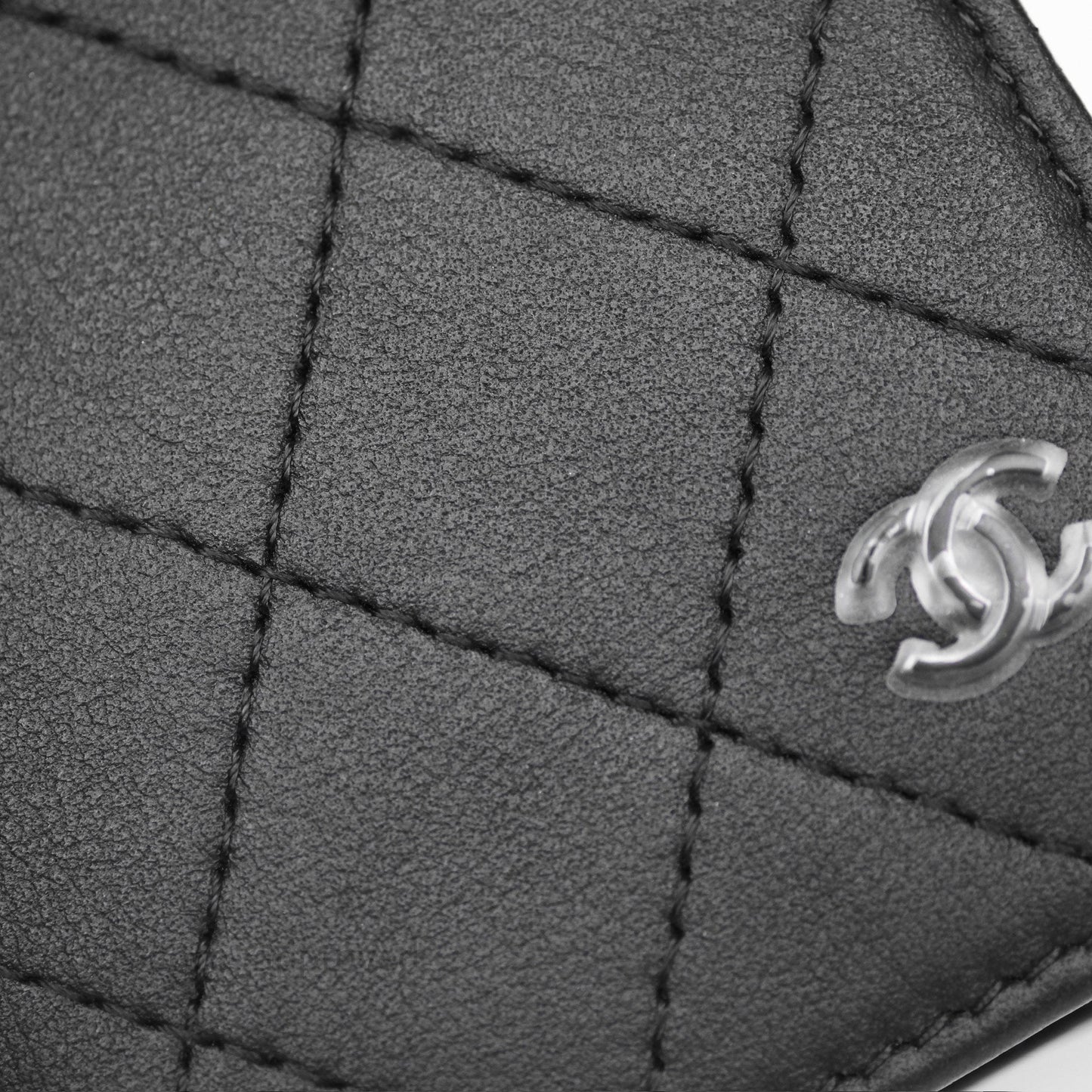 Chanel Card Holder Quilted So Black Calfskin 24P