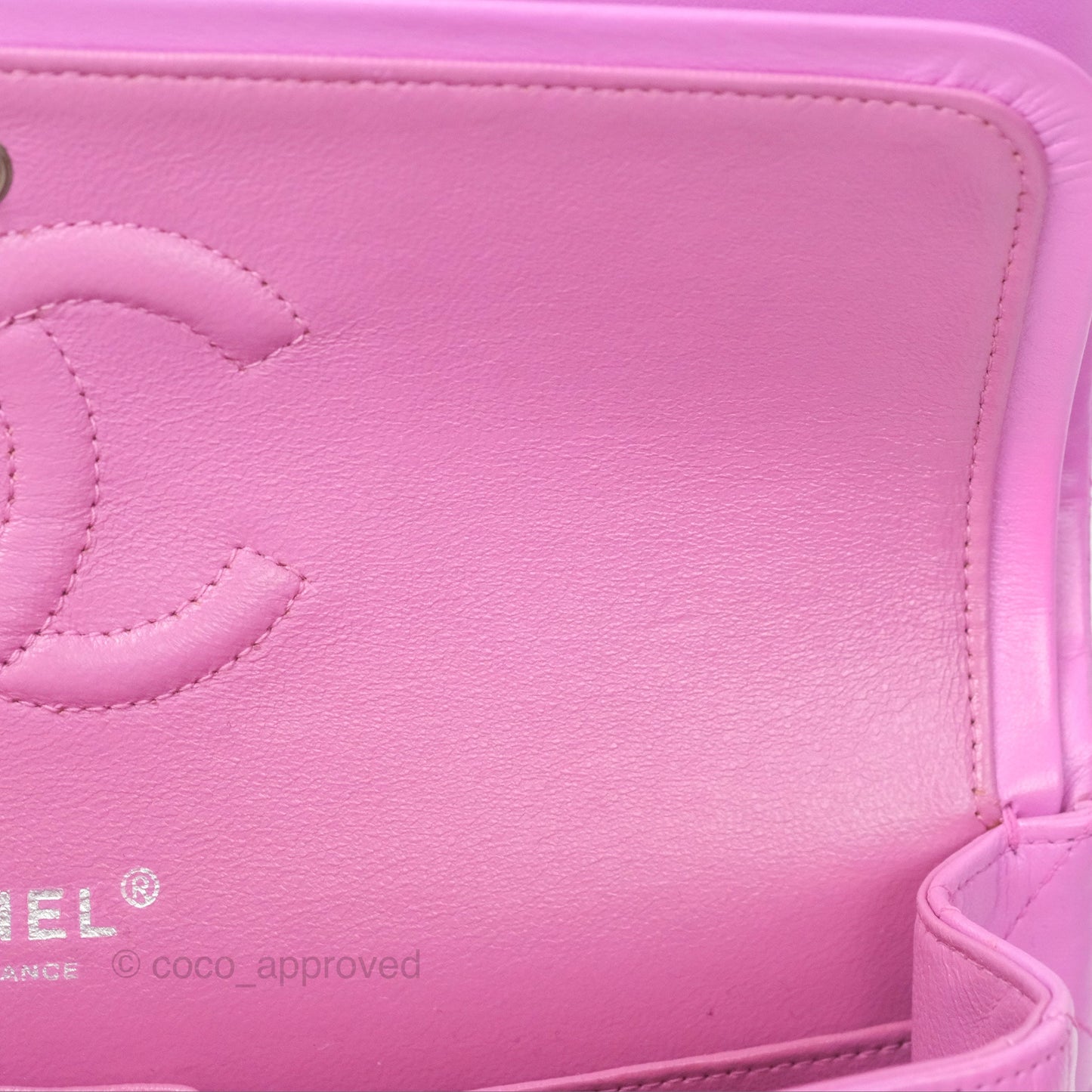 Chanel Medium Classic Flap Quilted Purple Lambskin Silver Hardware