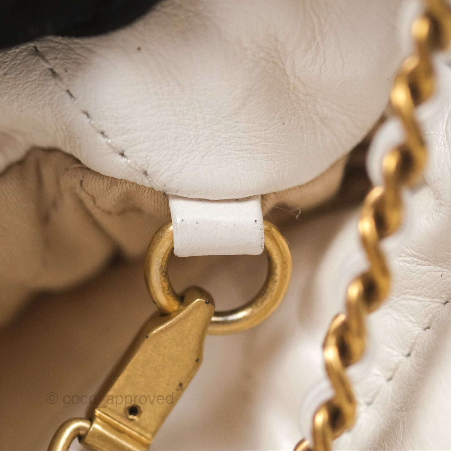 Chanel 22 Mini Bag White Crumpled Calfskin