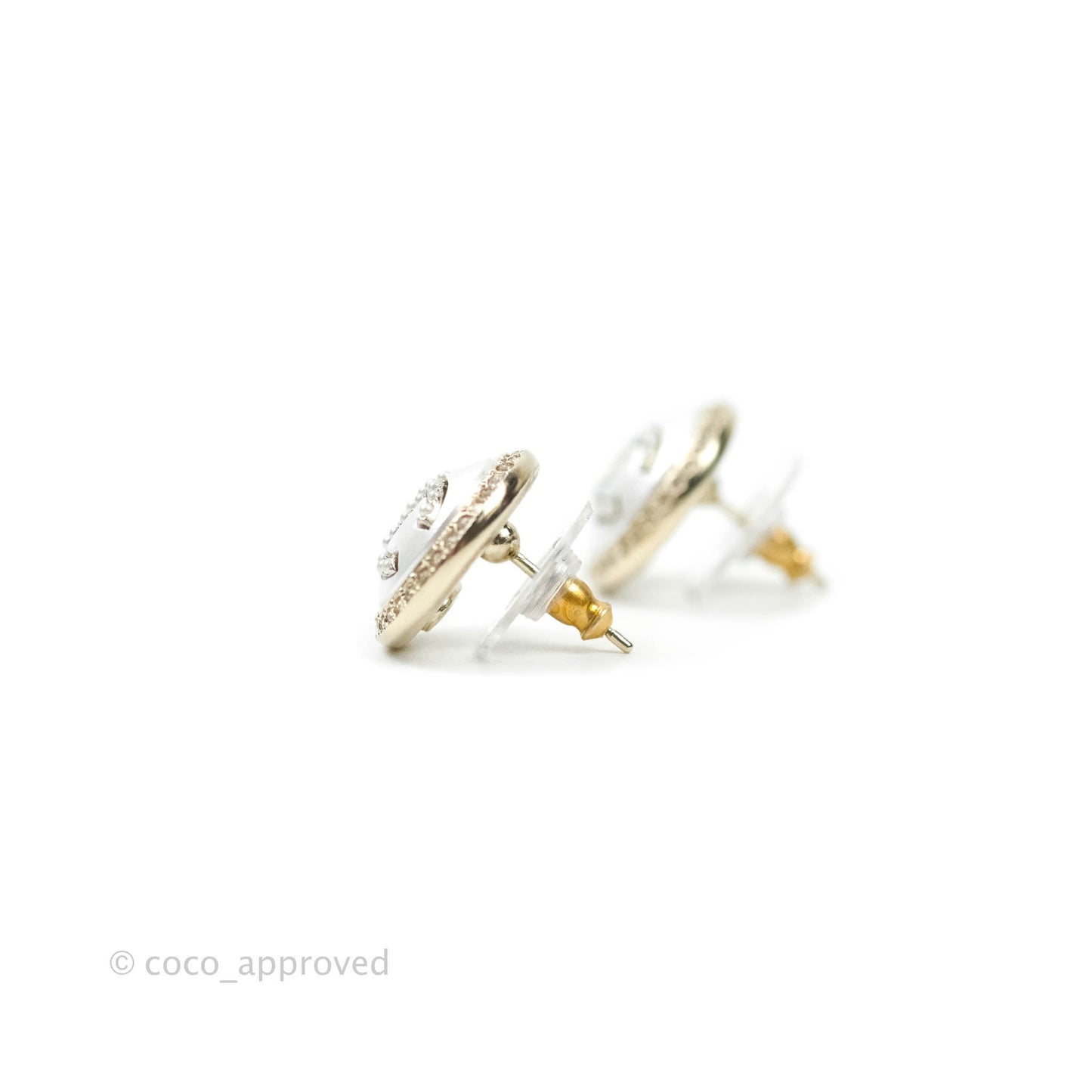 Chanel CC Rhinestone Crystal Earrings 20K