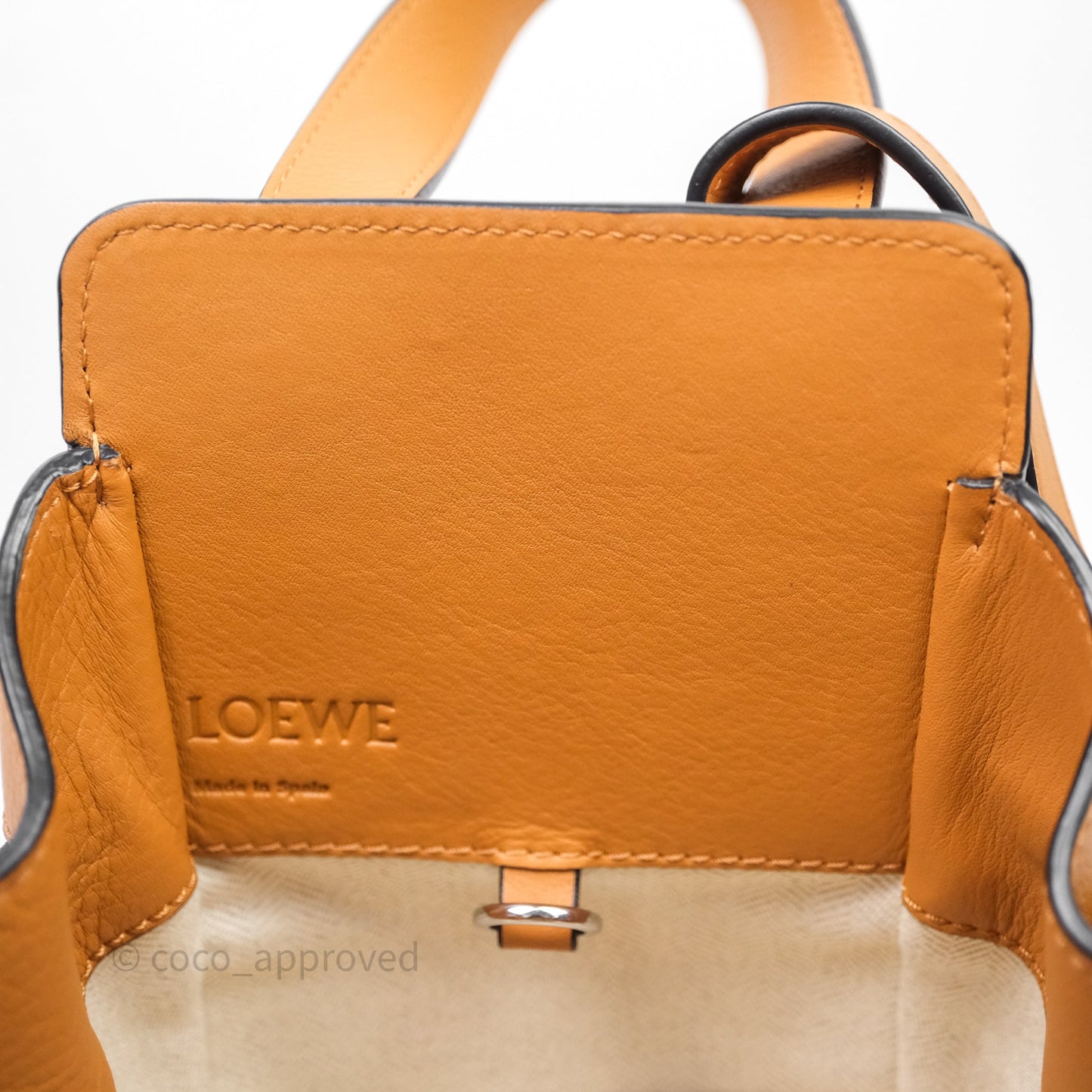 Loewe Small Hammock Drawstring Light Caramel Calfskin