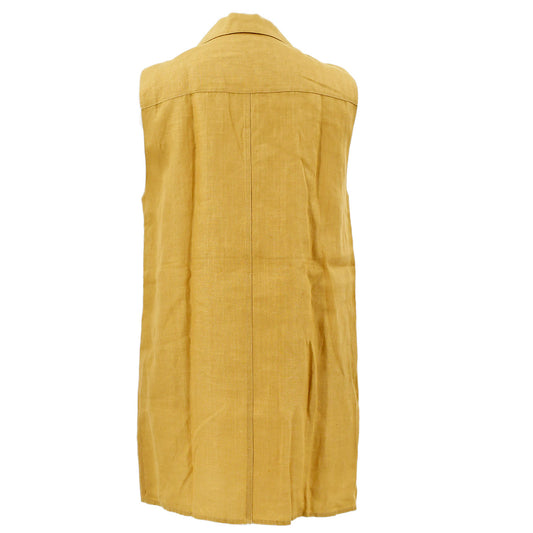 Luxury Chanel button-front linen waistcoat #38