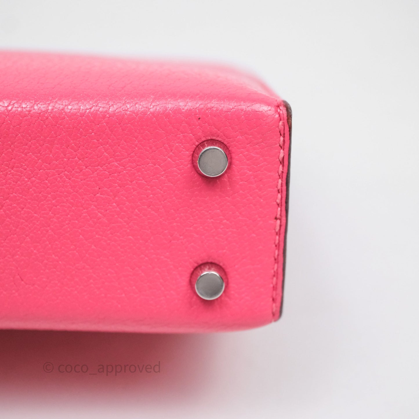 Hermès Mini Verrou Chaine Bag Rose Lipstick U5 Chevre Mysore Palladium Hardware