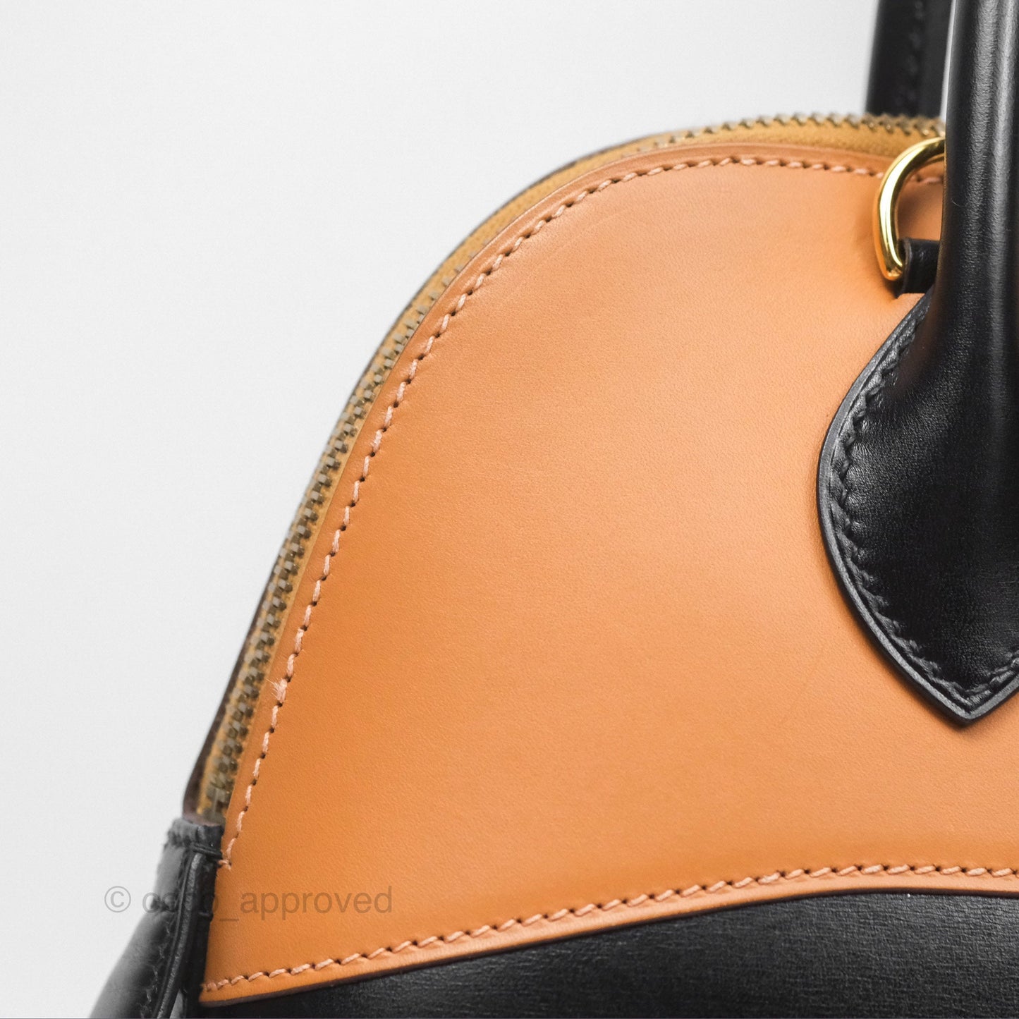 Hermès Bolide 31 Noir 89 / Natural Box Leather Gold Hardware