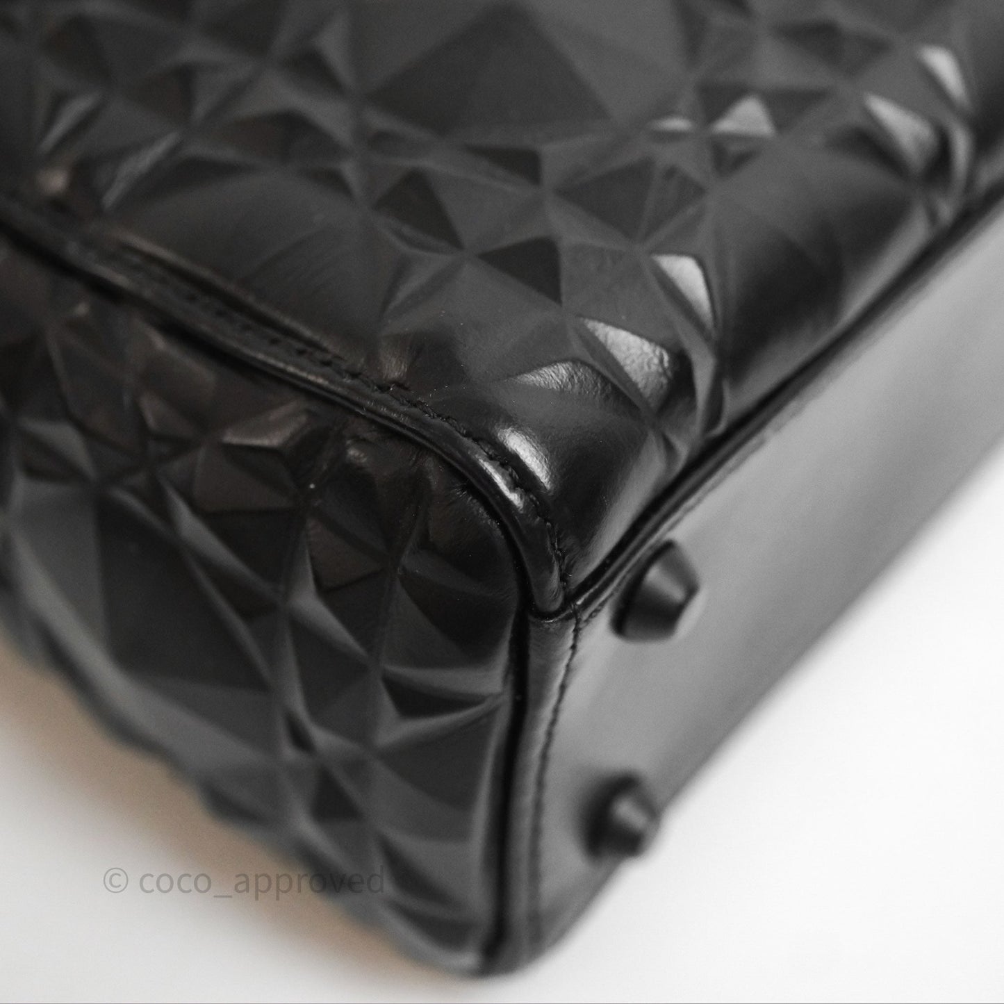 Dior Mini Lady Dior So Black Cannage Calfskin with Diamond Motif