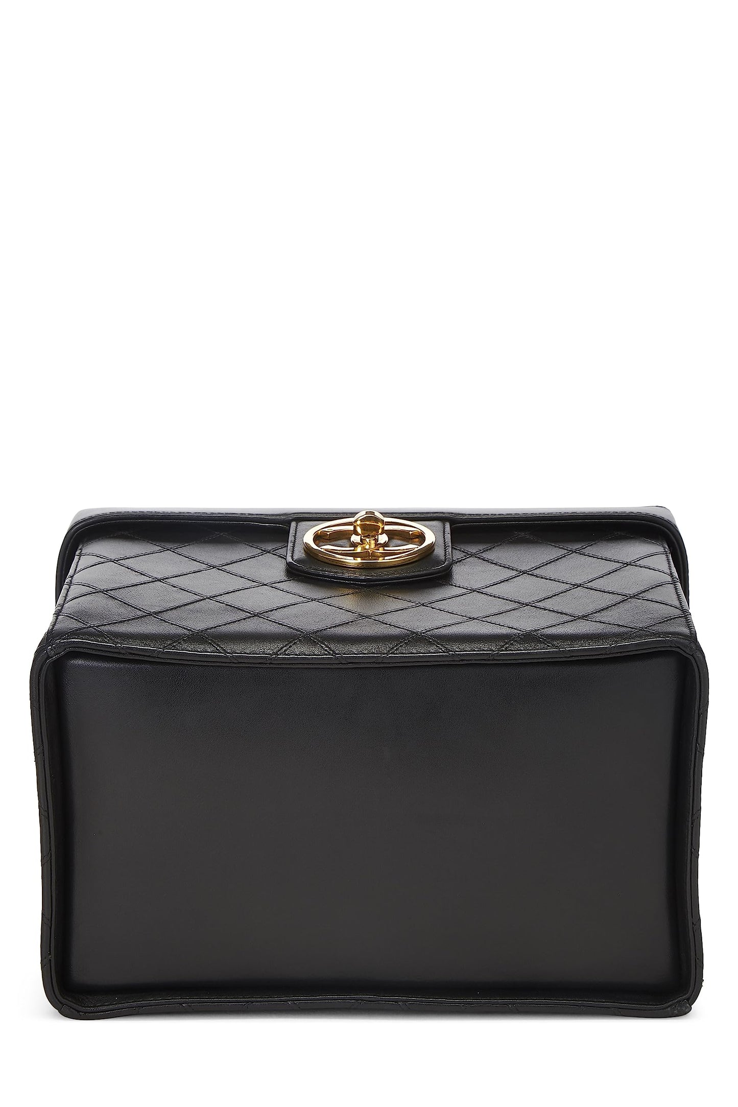 Chanel,  Black Lambskin Circle 'CC' Vanity Large, Black