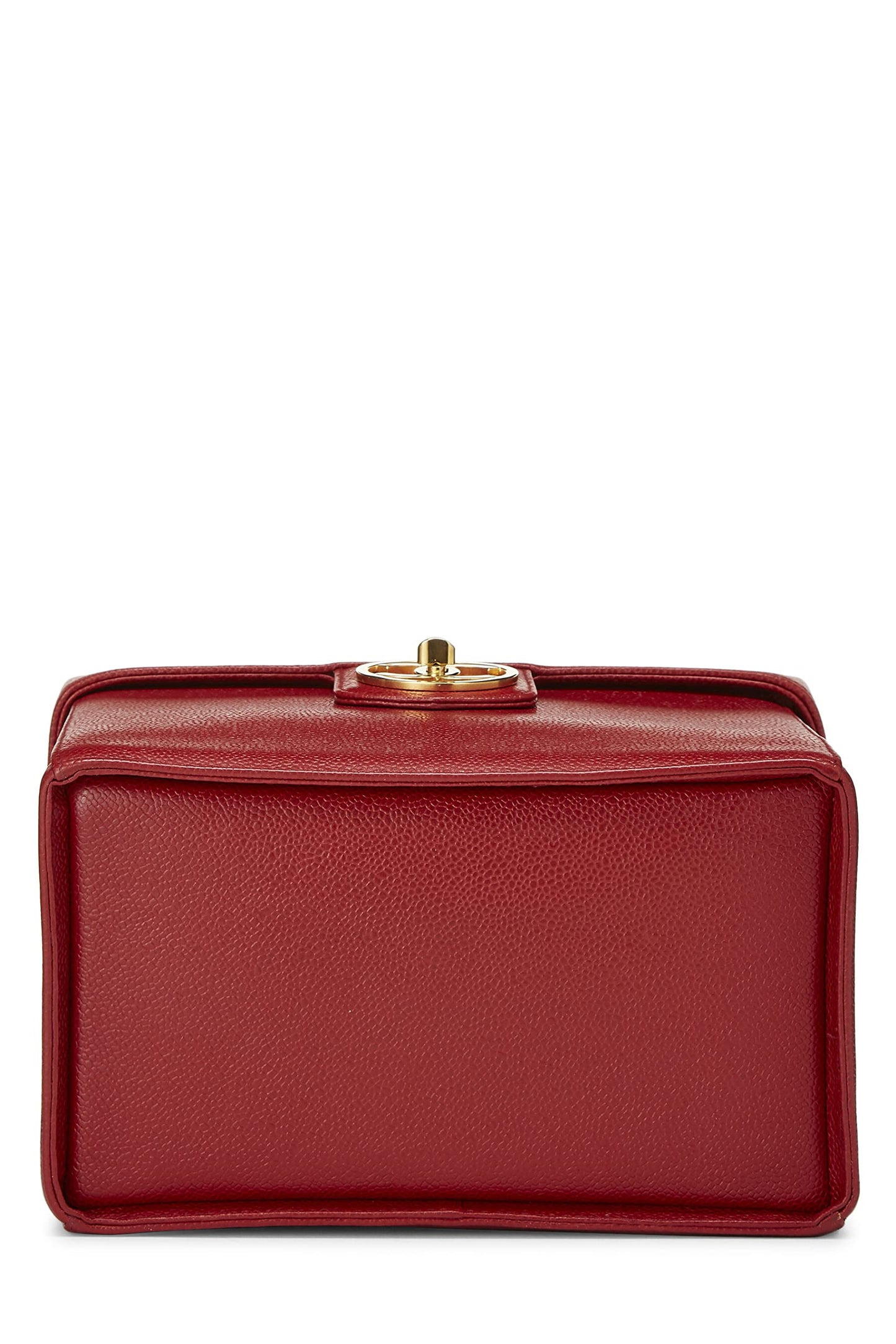 Chanel,  Red Caviar Circle 'CC' Vanity Large, Red