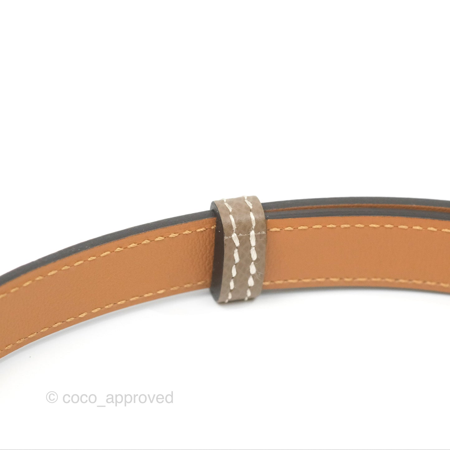 Hermès Epsom Kelly Buckle Belt Etoupe Gold Hardware