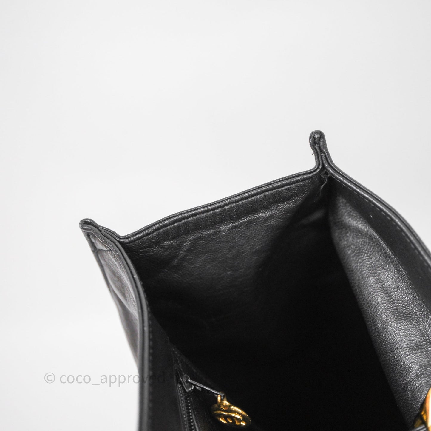 Chanel Vintage Shoulder Bag Black Calfskin Gold Hardware