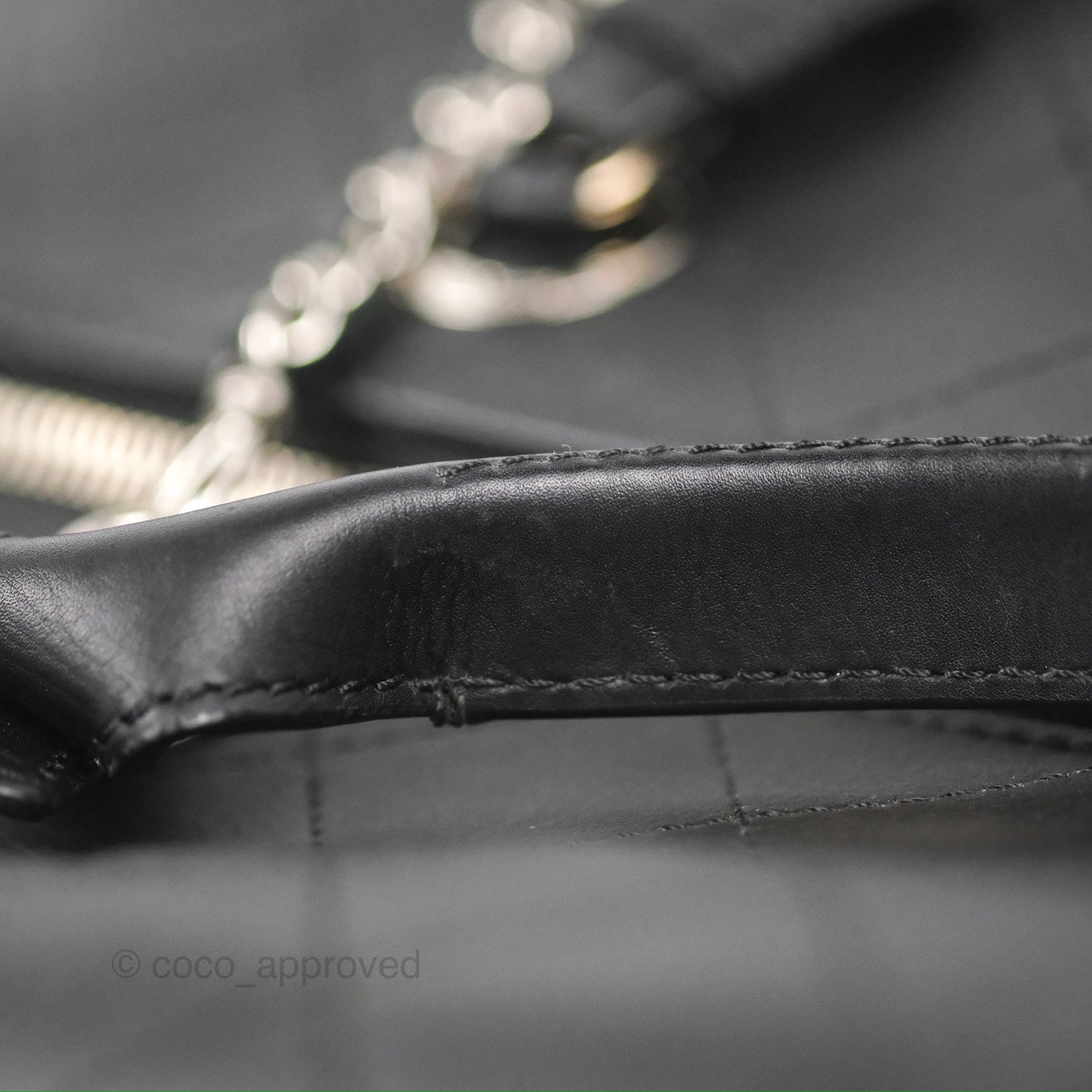 Chanel Flat Quilted Boston Bag Black Calfskin Silver Hardware