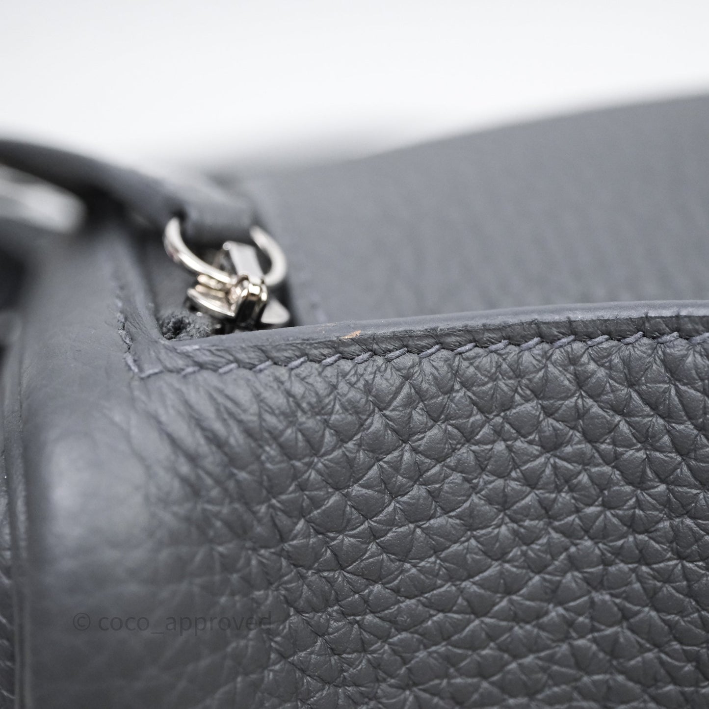 Hermès Mini Lindy II 85 Ardoise Clemence Palladium Hardware