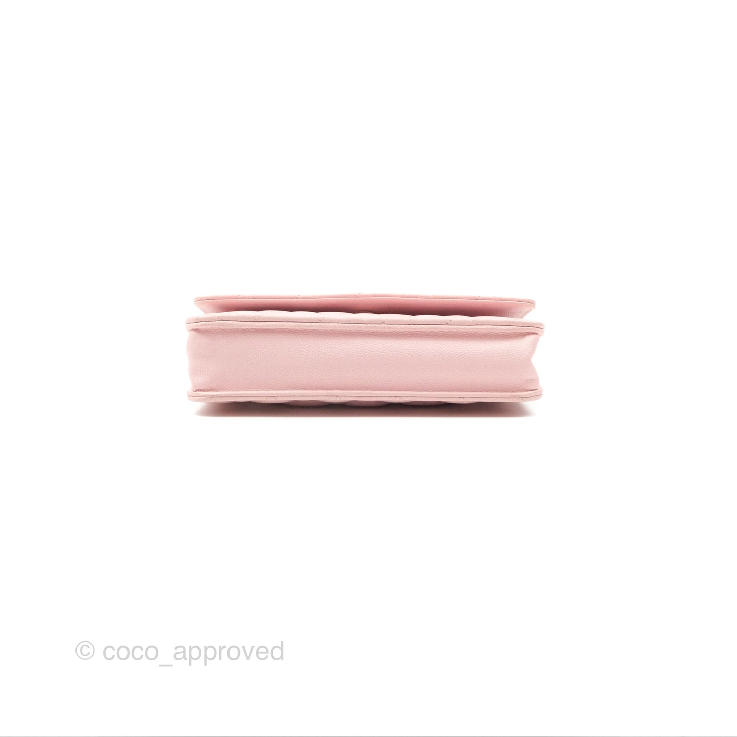 Chanel Quilted Classic Wallet on Chain WOC Pink Caviar Gold Hardware