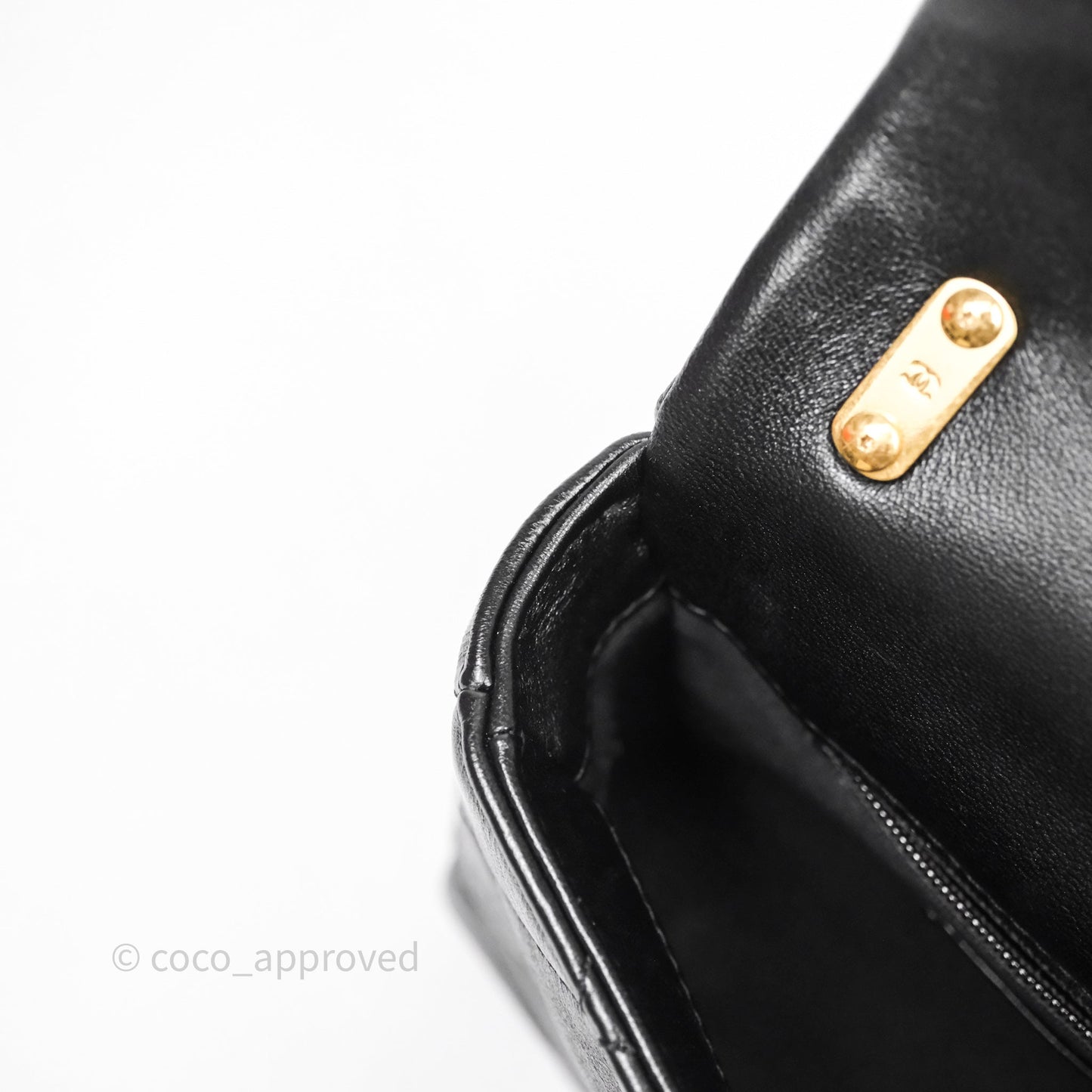 Chanel Small Funky Town Black Lambskin Aged Gold Hardware
