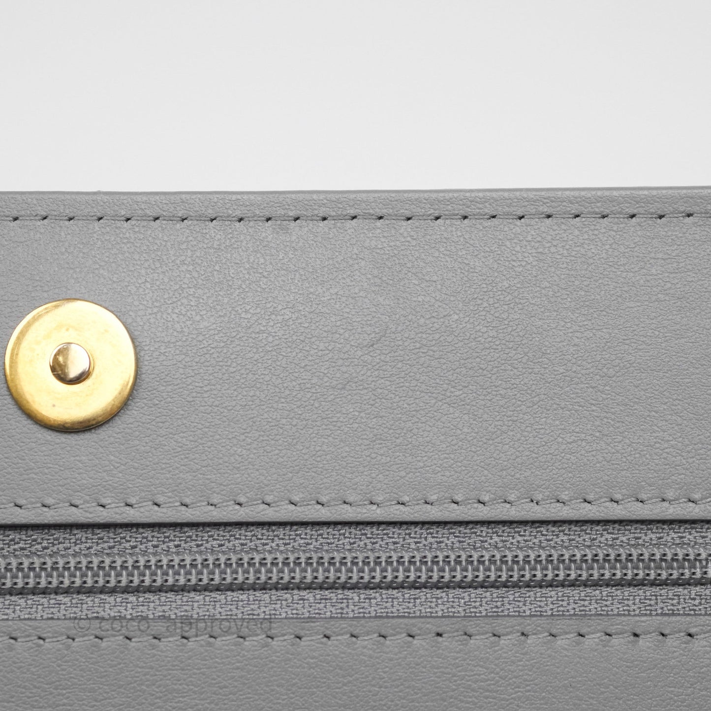 Chanel 19 Wallet on Chain WOC Grey Lambskin Mixed Hardware