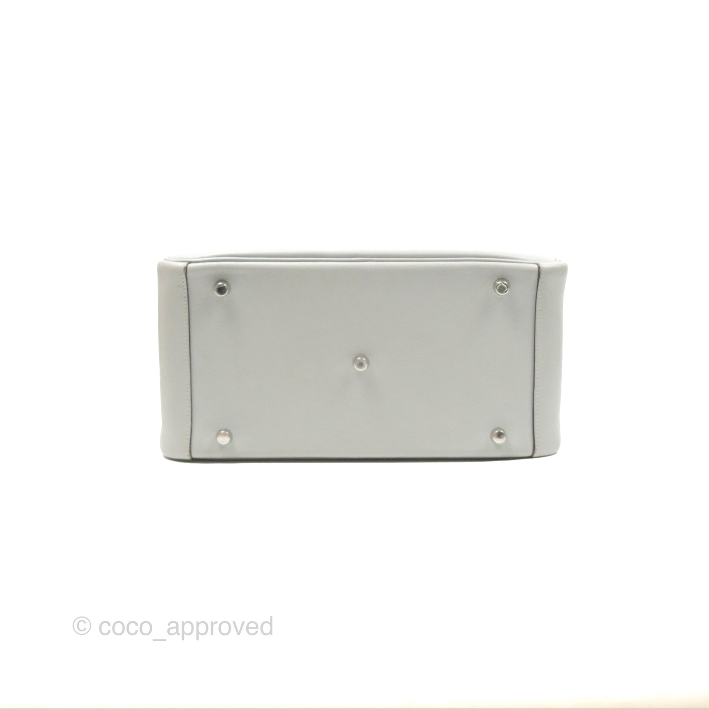Hermès Lindy 30 Bleu Glacier Evercolor Palladium Hardware