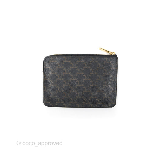 Celine Coin & Card Pouch Triomphe Canvas