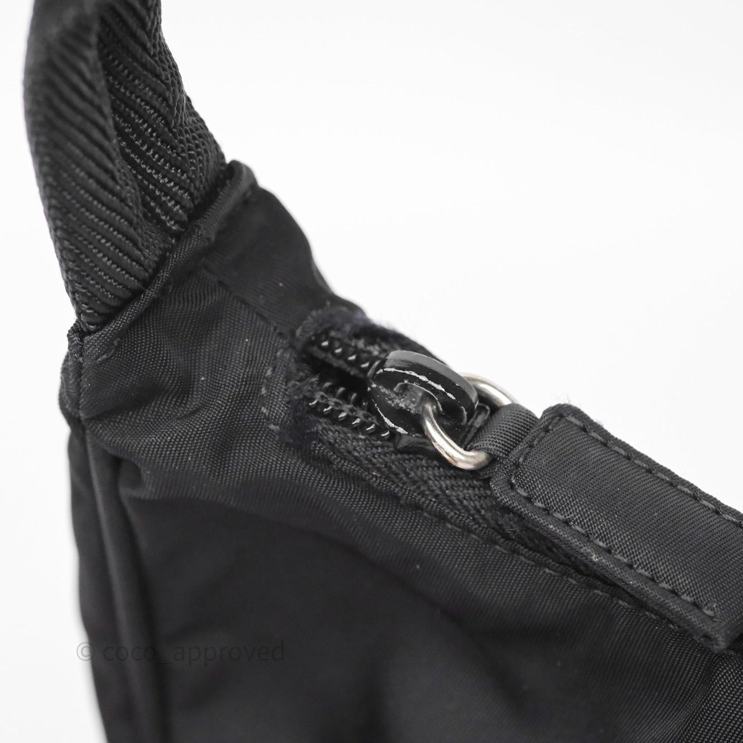 Prada Vintage Mini Bag Black Nylon Silver Hardware