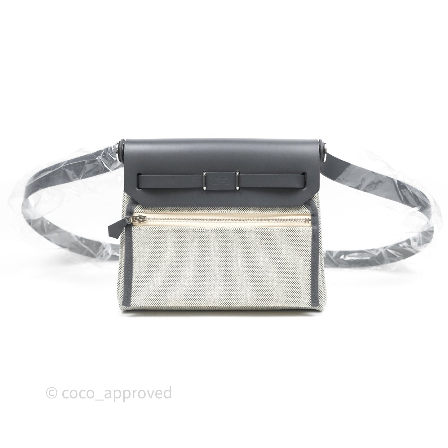 Hermès Herbag Zip 20 Mini Ardoise 85 Canvas Palladium Hardware