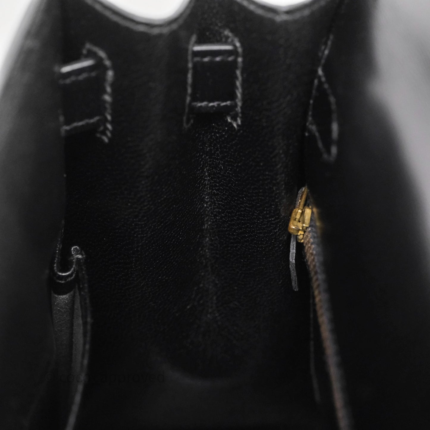 Hermès Vintage Kelly 28 Sellier Black Noir 89 Box Leather Gold Hardware