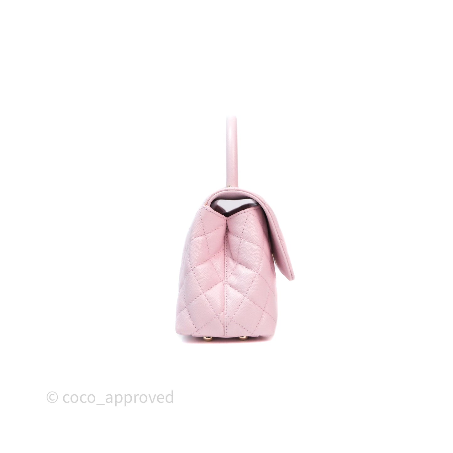 Chanel Small Coco Handle Light Pink Caviar Gold Hardware