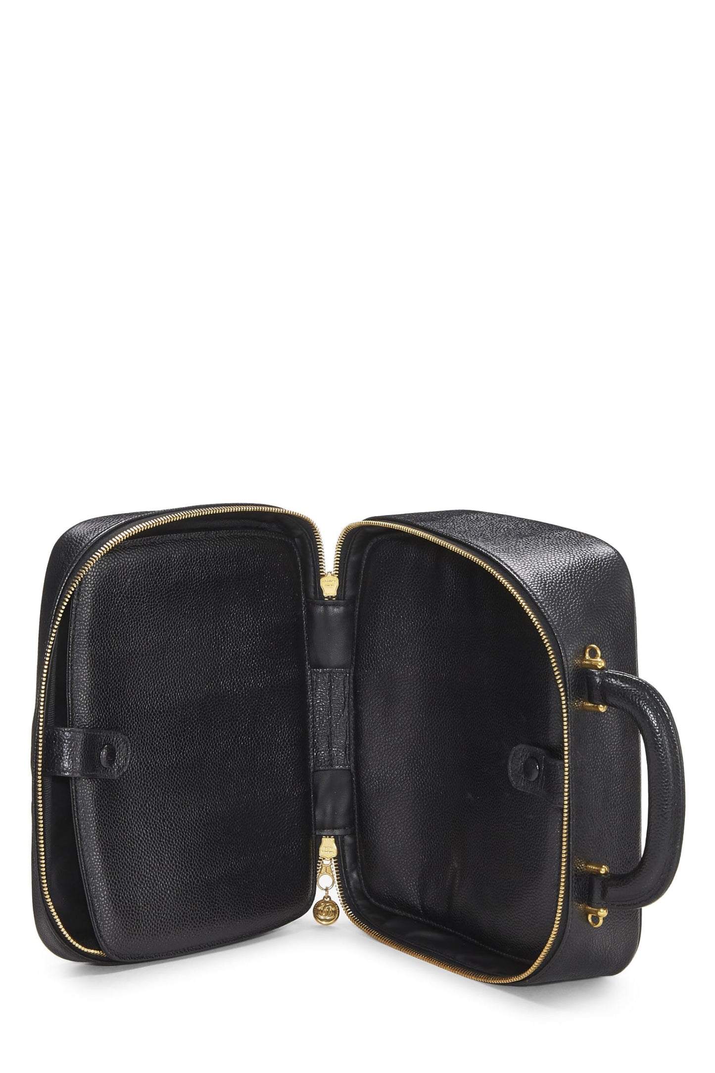 Chanel,  Black Caviar Lunch Box Vanity, Black