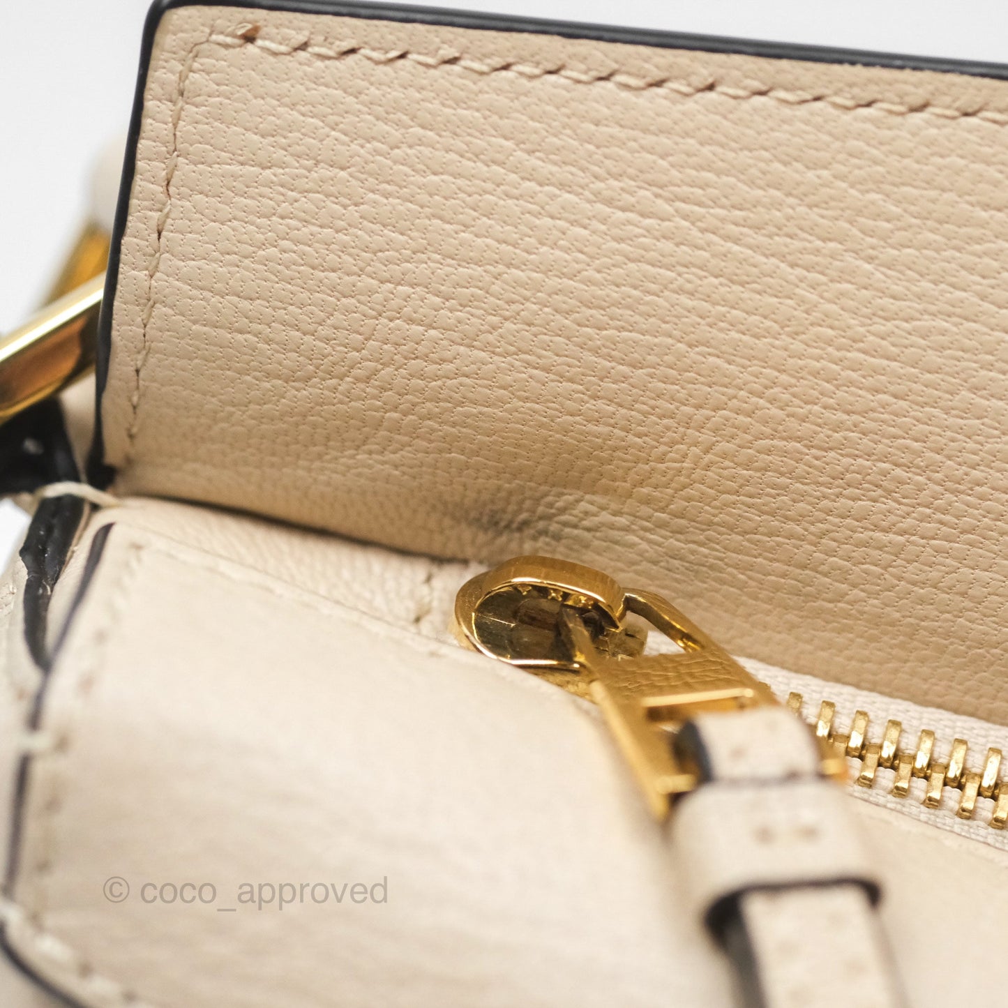 Loewe Small Puzzle Bag Beige Calfskin Gold Hardware