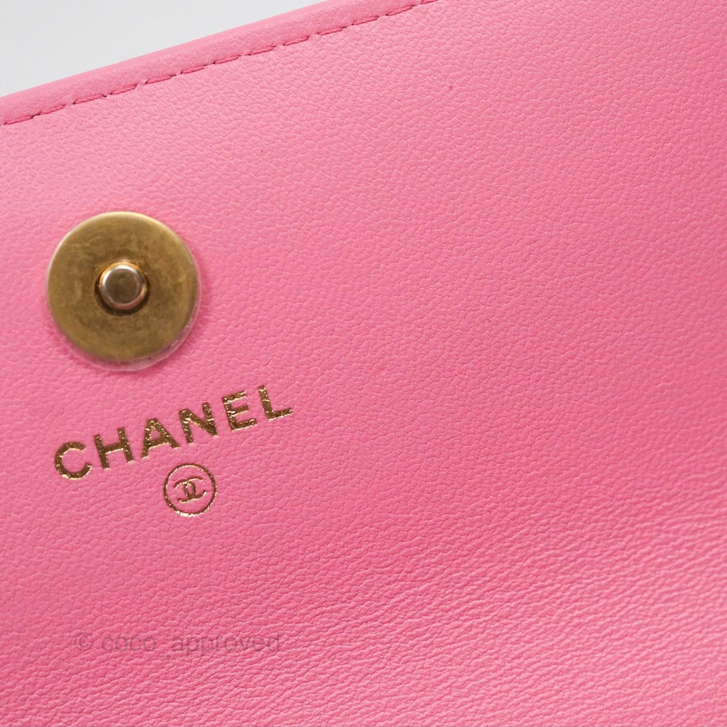 Chanel Top Handle Mini WOC Phone Holder with Chain Pink Lambskin