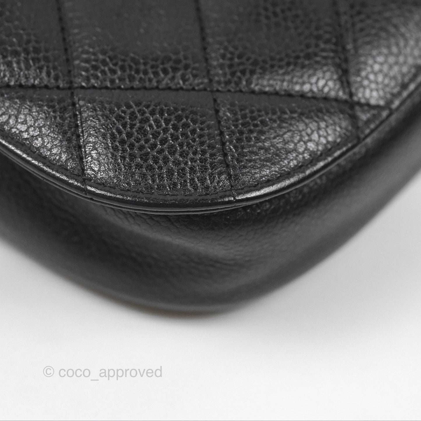 Chanel Vintage Belt Bag Black Caviar 24K Gold Hardware