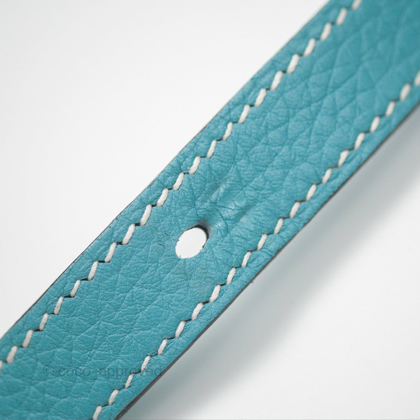 Hermès Halzan 31 Bleu Saint Cyr 3Z Clemence Palladium Hardware