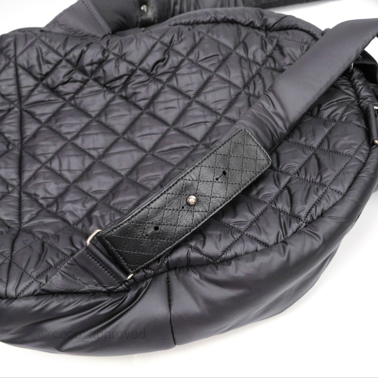 Chanel Coco Cocoon Backpack Black Nylon Silver Hardware